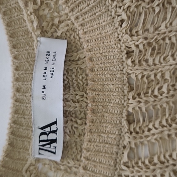Zara Open Knit Crew Neck Sweater - Picture 2 of 8